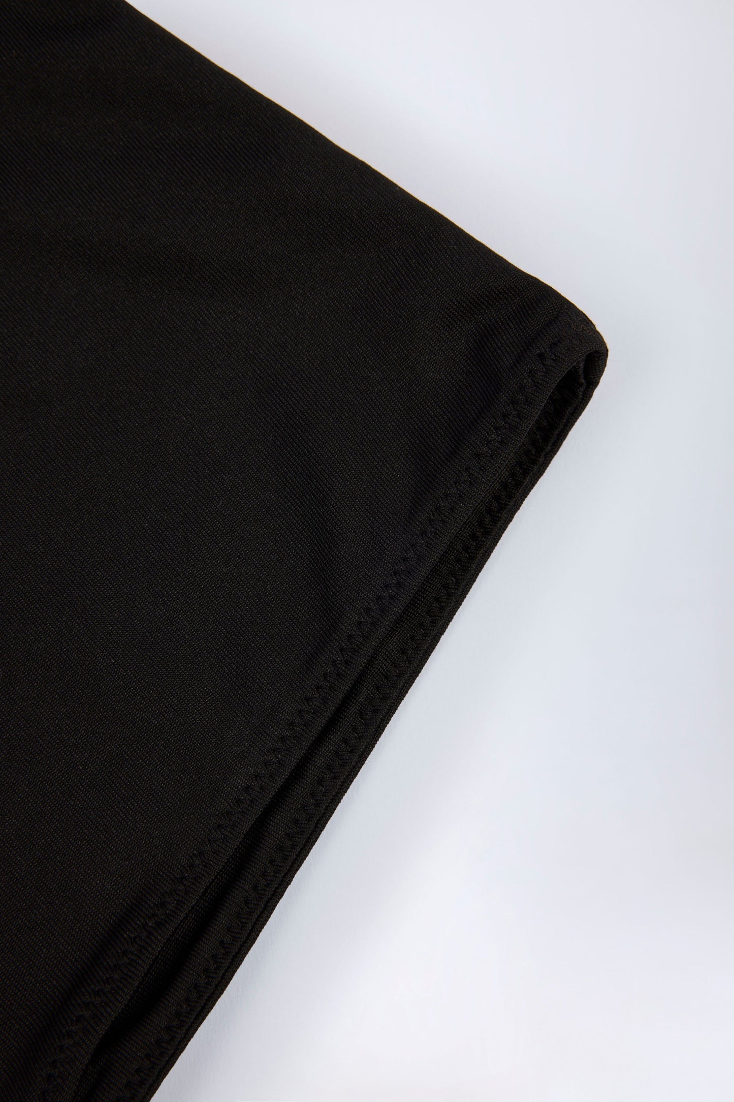Slinky Jersey Low-Rise Hot Pants in Black