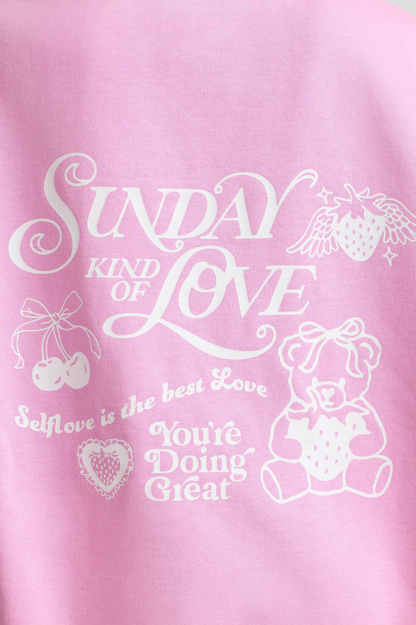 Soft Cotton Jersey Oversized Hoodie in Bubblegum Pink